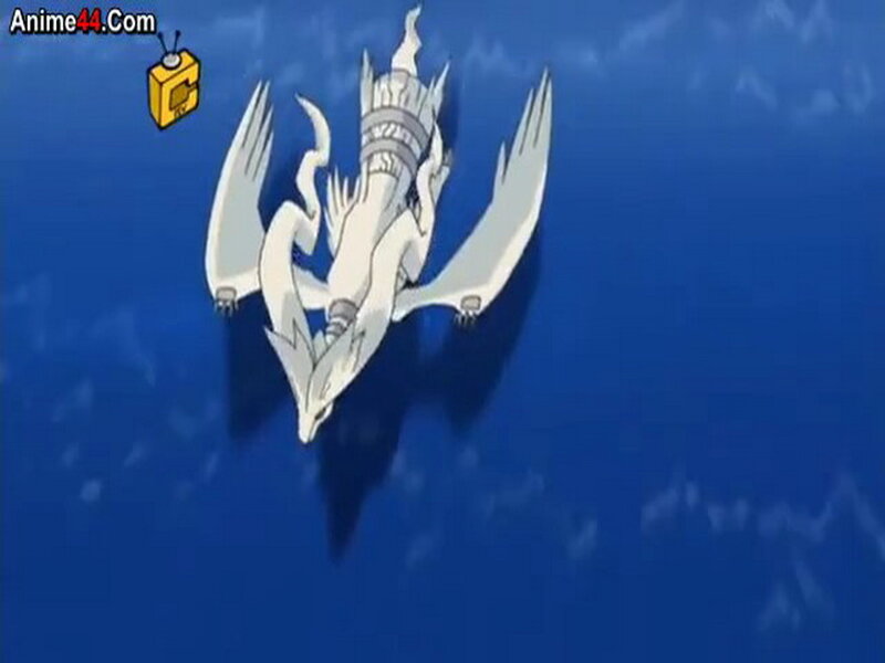 White Dragon in Flight — Blue