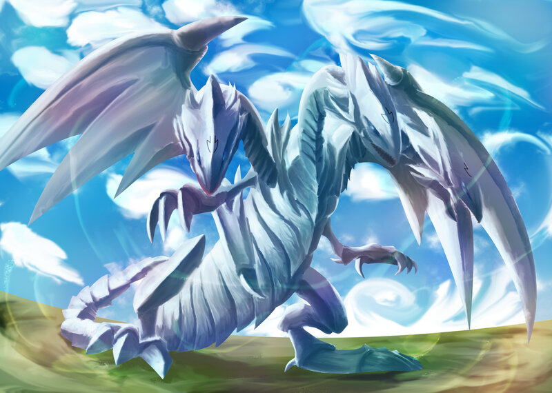 White Dragon in Sky