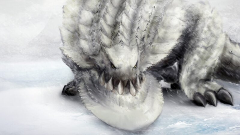 White Dragon in Snow