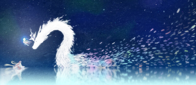 White Dragon in Water