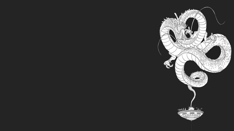 White Dragon on Black — Dramatic, Manga
