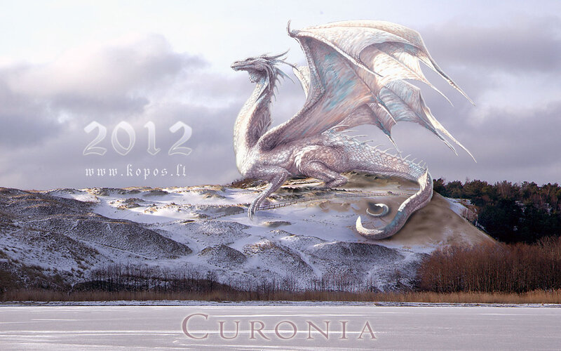 White Dragon on Hill