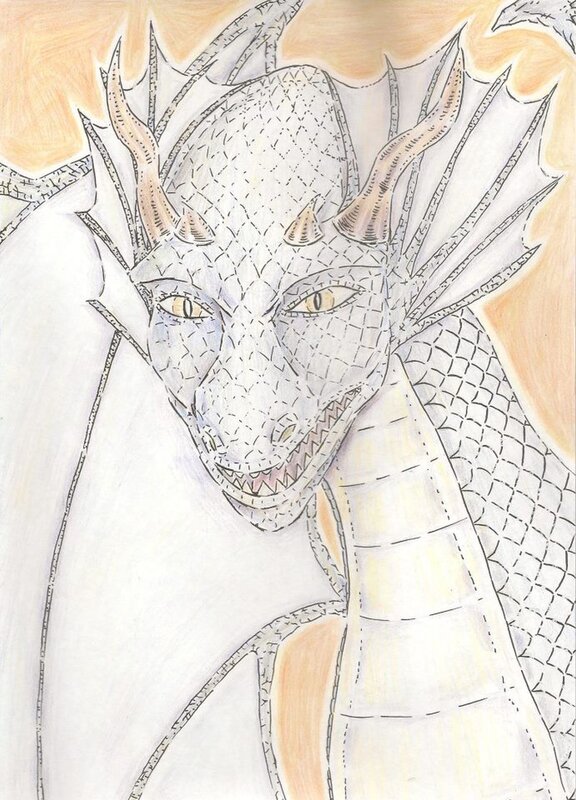 white dragon portrait