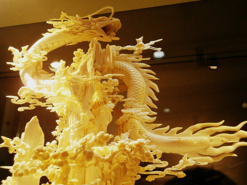 White Dragon Sculpture