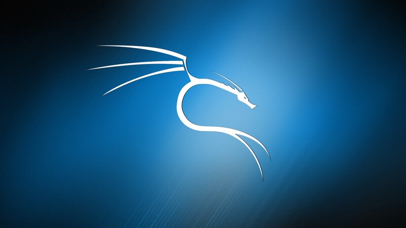White Dragon Silhouette — Blue, Minimalist