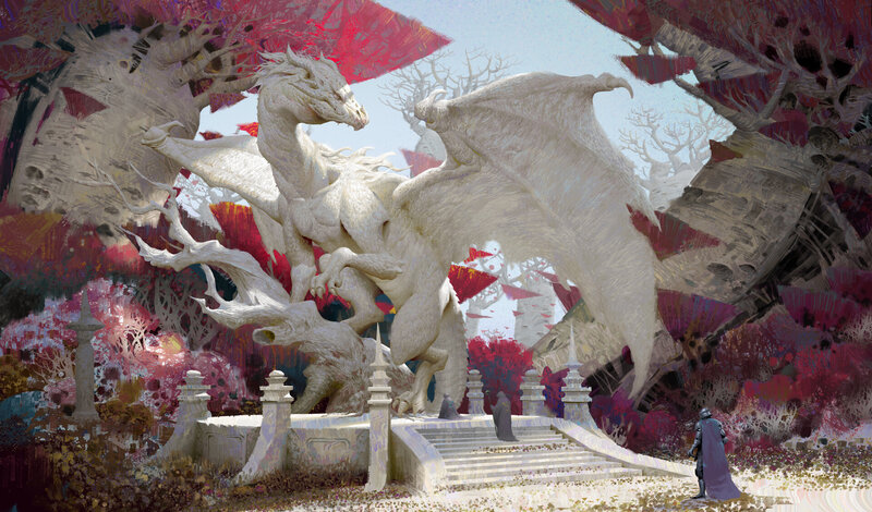 White Dragon Statue