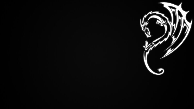 white dragon tribal design