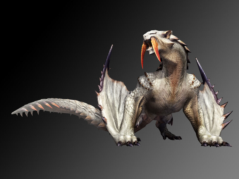 White Dragon with Red Fangs