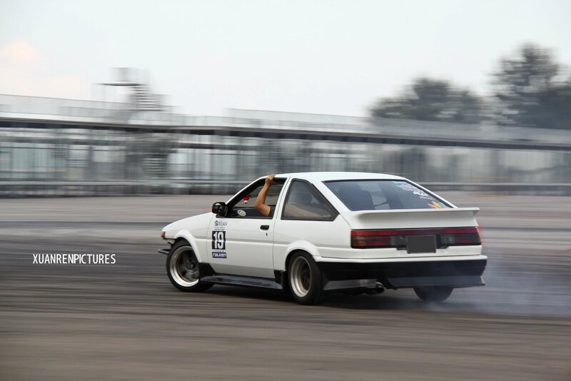 White Drift Car — Dynamic, Photograph, Driver