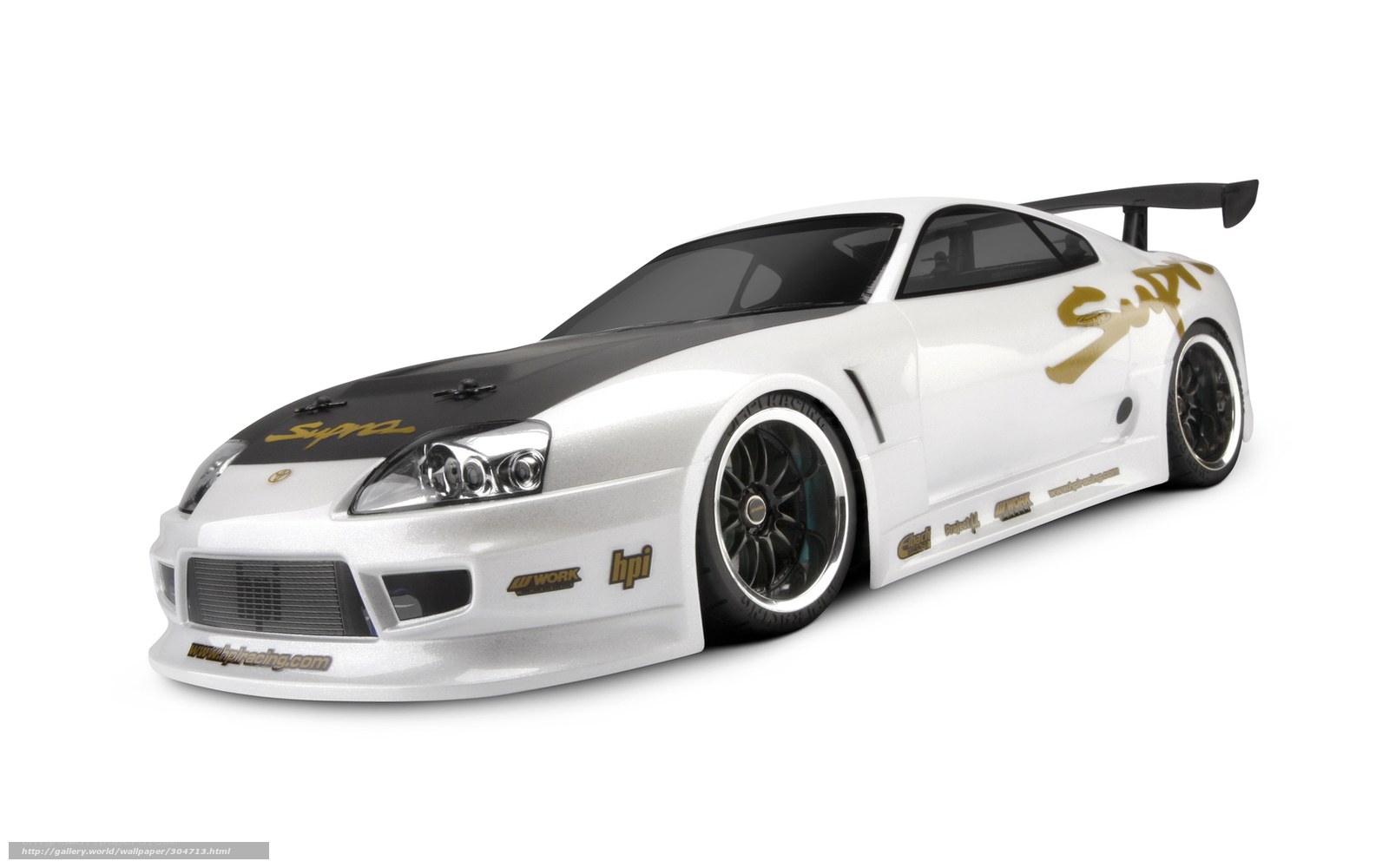 white drift car model