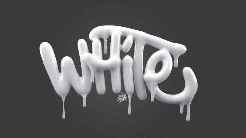 White Dripping Text
