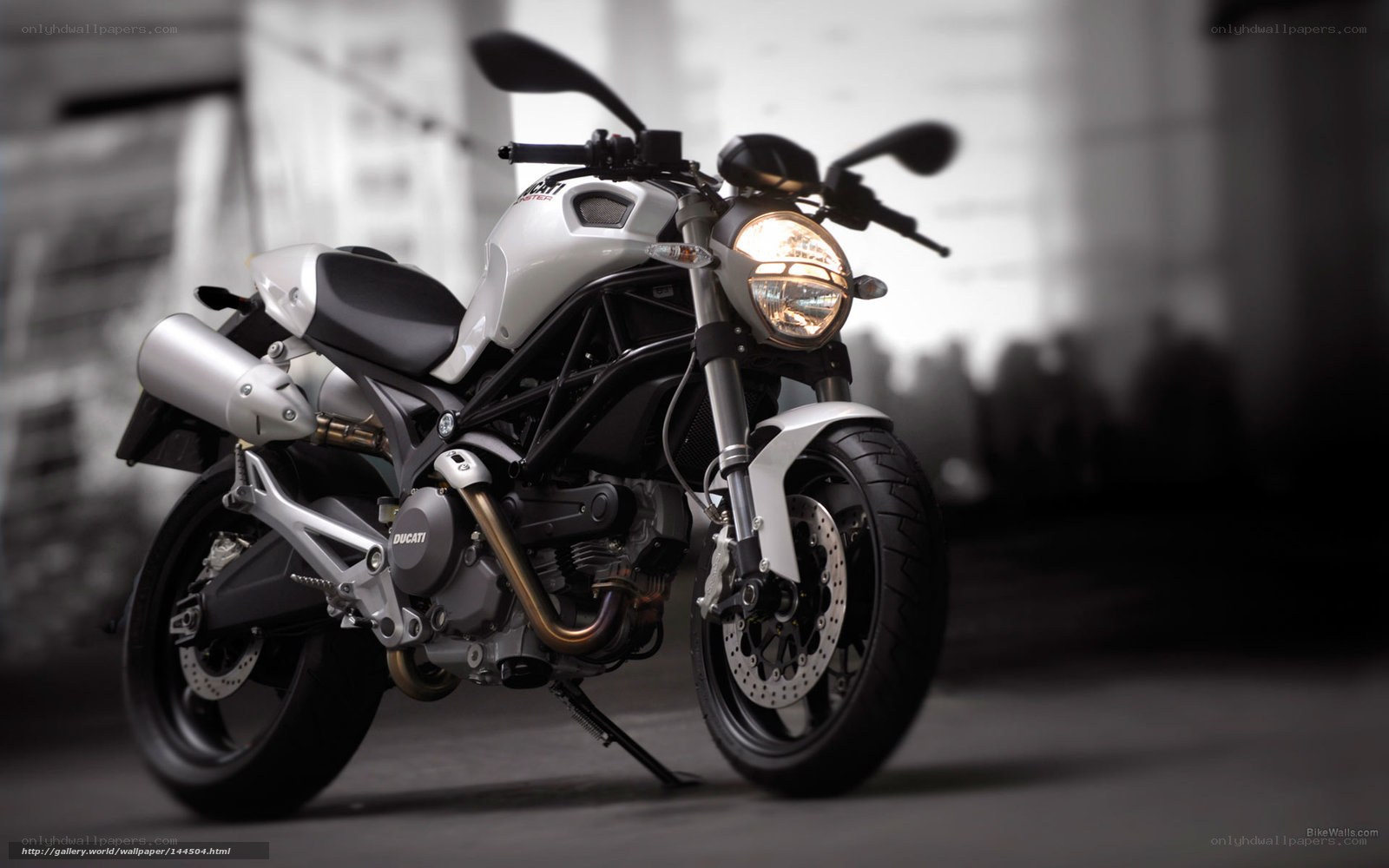 White Ducati motorcycle