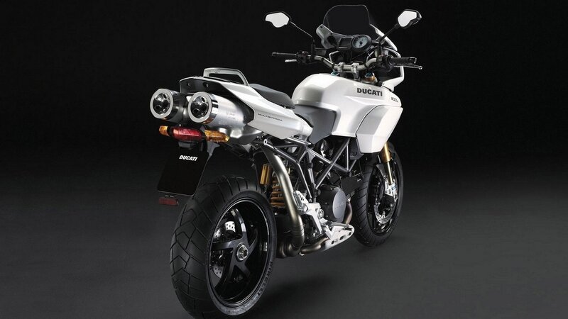 White Ducati motorcycle
