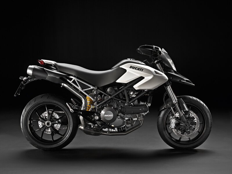 White Ducati Motorcycle — Black, Dramatic, Photograph, Seat