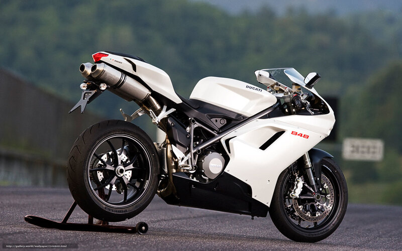White Ducati Motorcycle — Calm