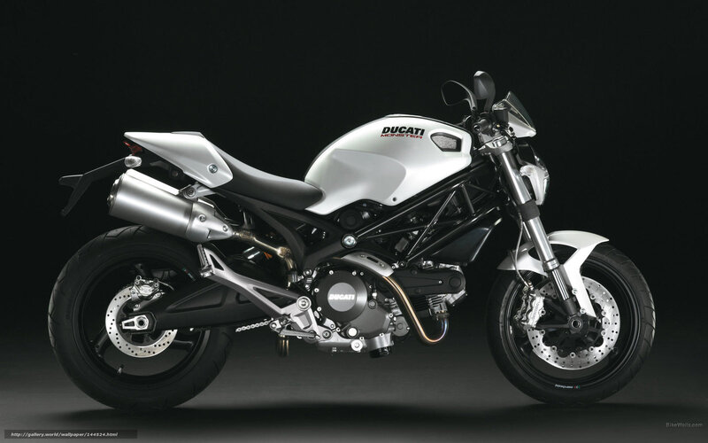 White Ducati Motorcycle — Dramatic, Photograph, Exhaust Pipe
