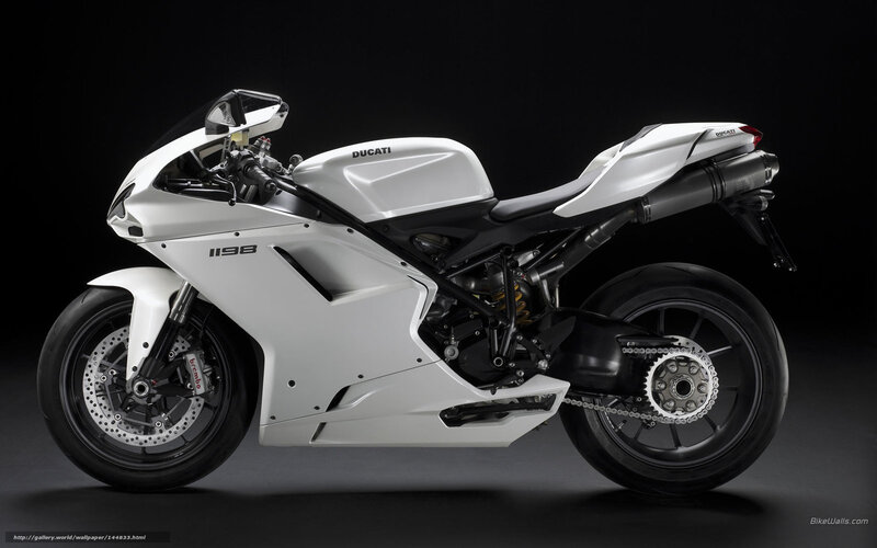 White Ducati Motorcycle — Dramatic, Photograph, Exhaust