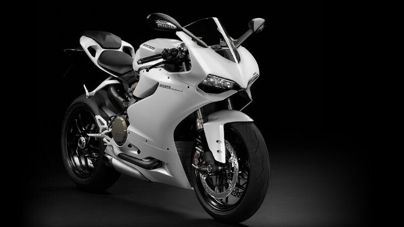 White Ducati Motorcycle — Dramatic, Photograph, Seat, Handlebars
