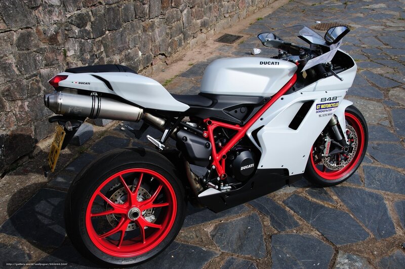 White Ducati Motorcycle — Static