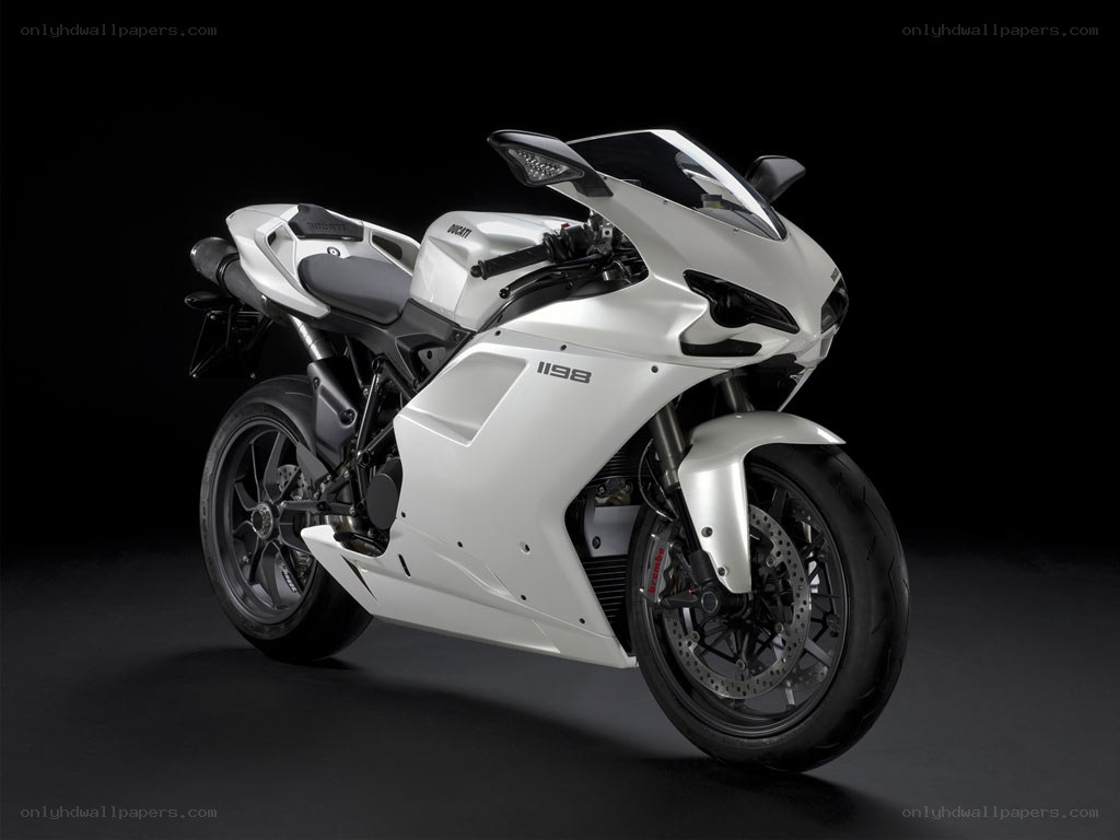 White Ducati sport motorcycle