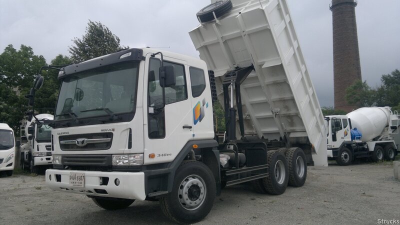White Dump Truck — Overcast