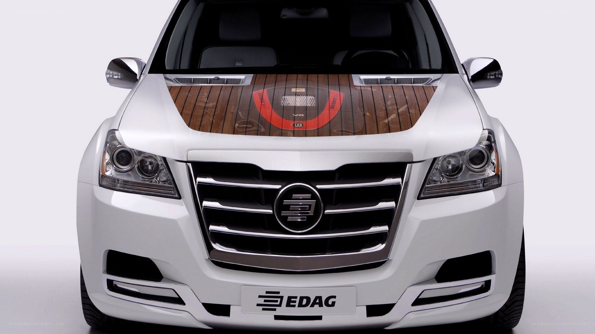 white edag car front view