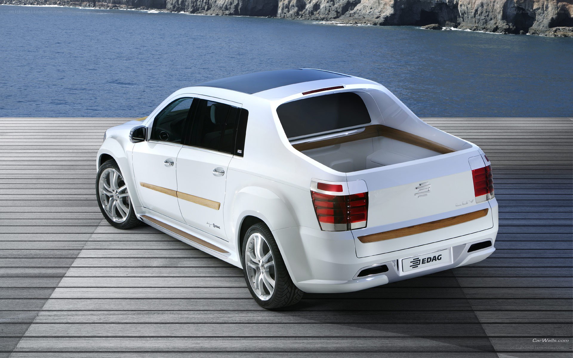 White Edag pickup truck