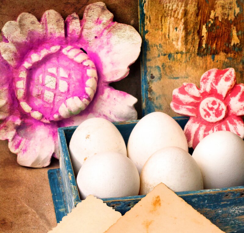 White Eggs in Box