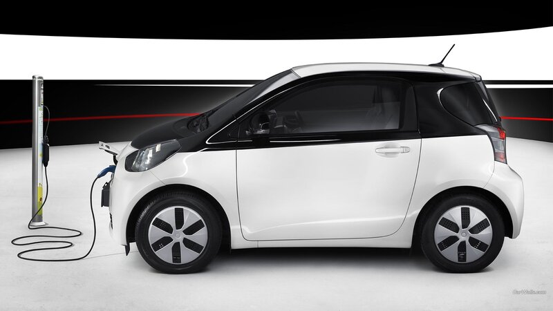 White Electric Car — Clean, Modern