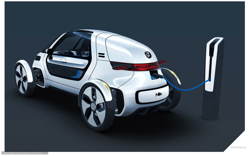 White Electric Car — Modern