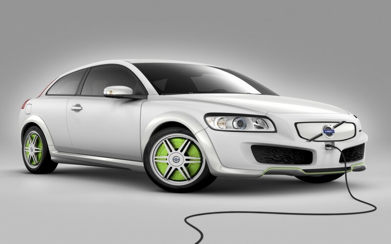White Electric Car — Neutral, 3d Render