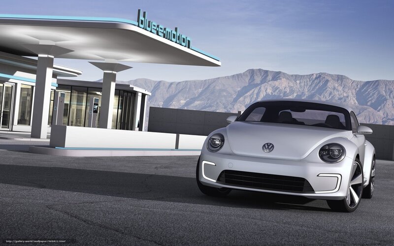White Electric Car — Silver