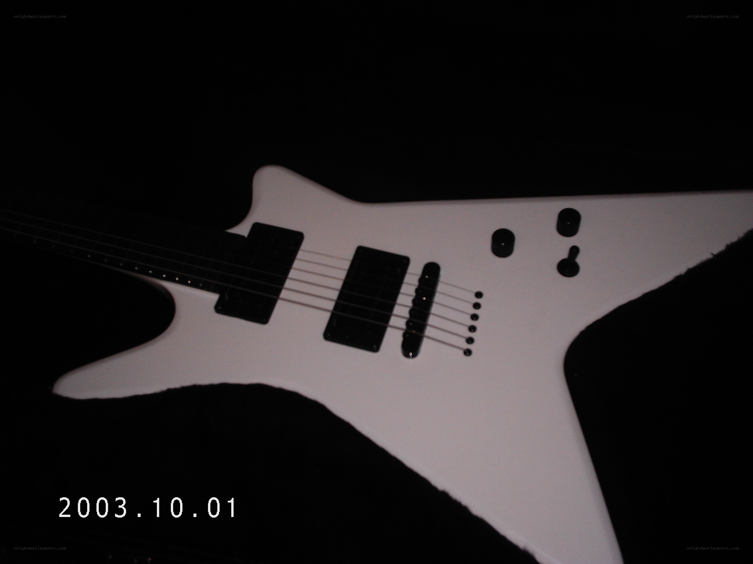 white electric guitar