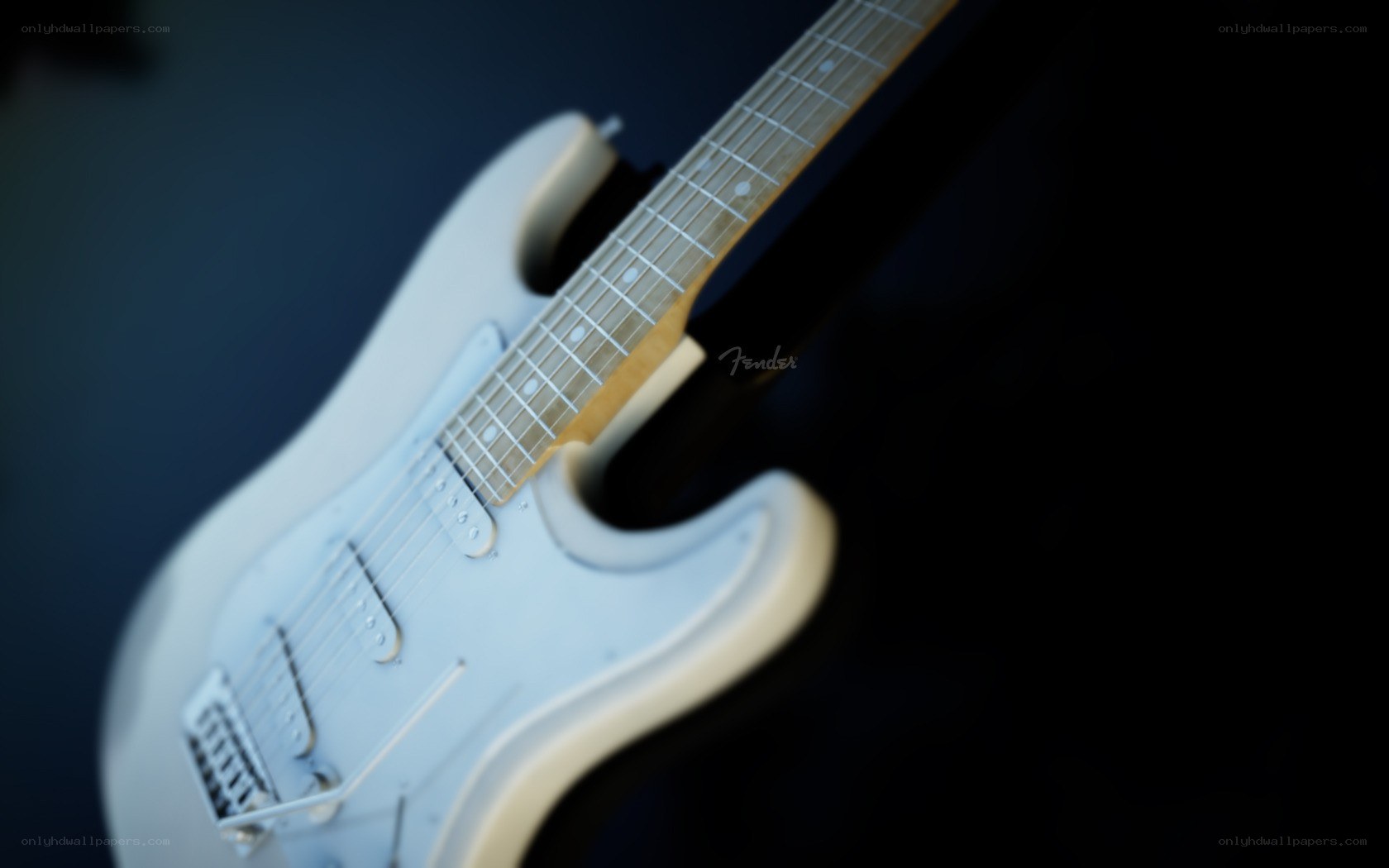 white electric guitar close-up