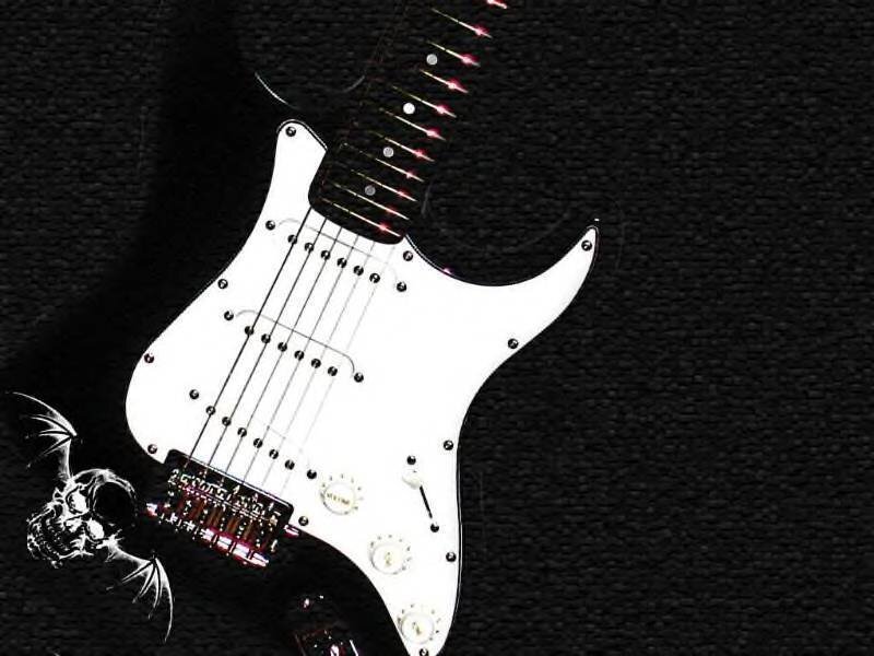 White Electric Guitar — Dark