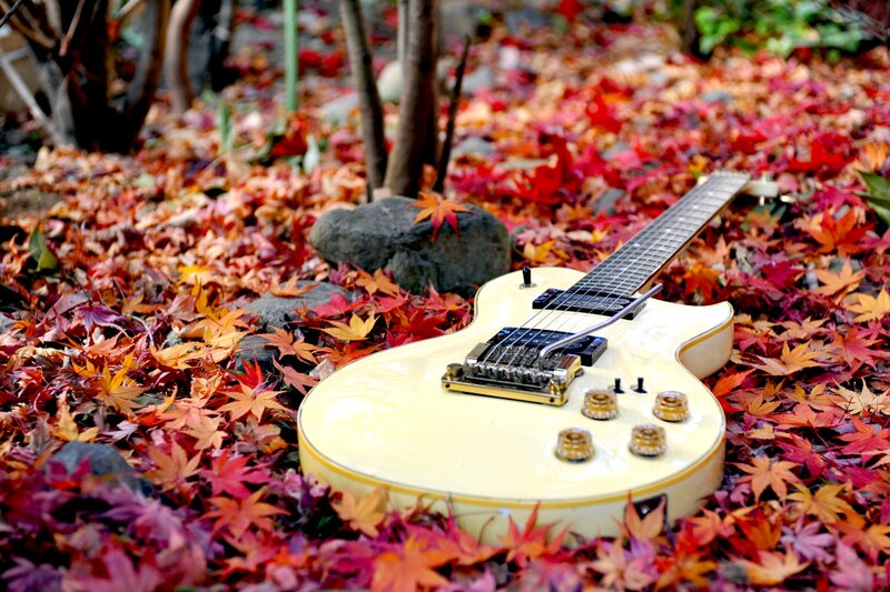 White Electric Guitar — Red, Serene