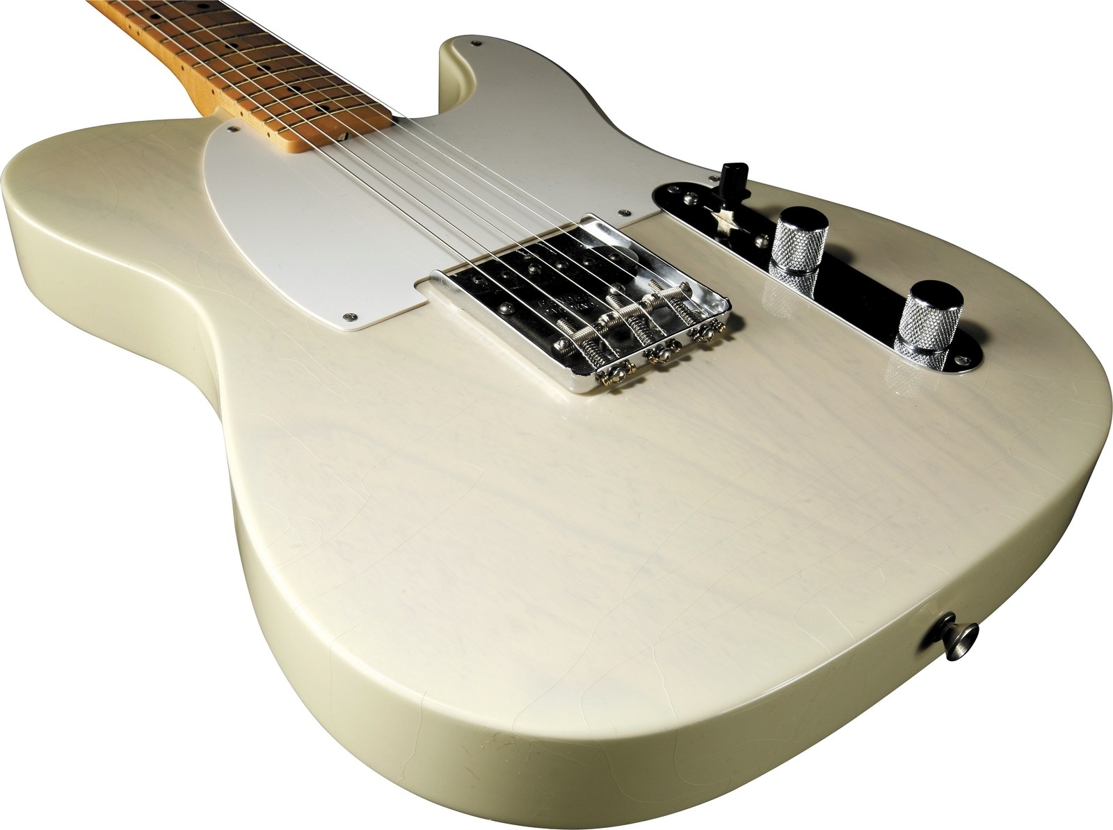 white electric guitar