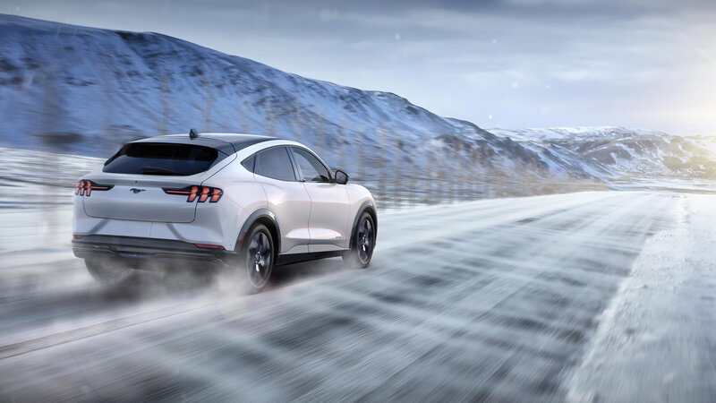 White Electric Suv