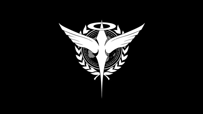 White Emblem on Black — Dramatic