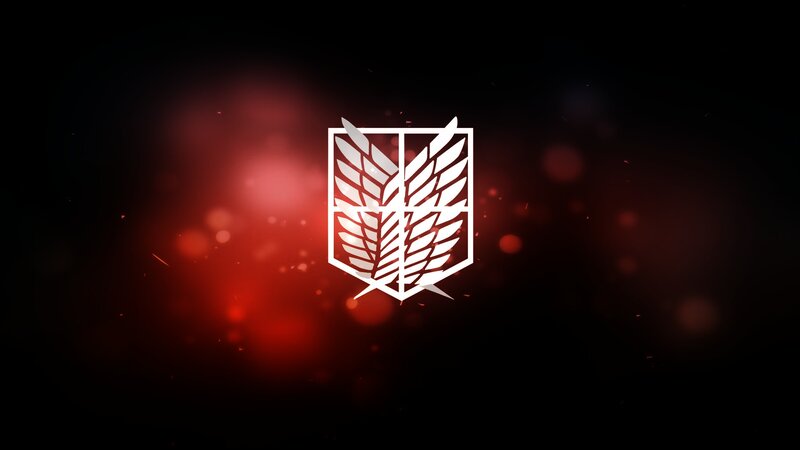 White Emblem on Red Background — Black