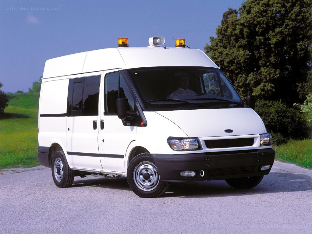 white emergency van on road