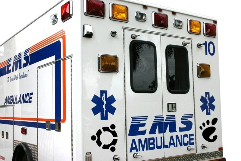 White EMS Ambulance