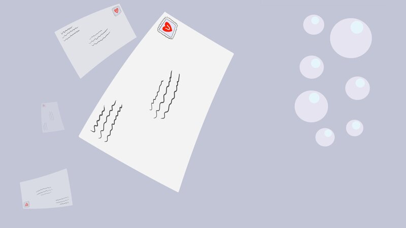 White Envelopes Floating