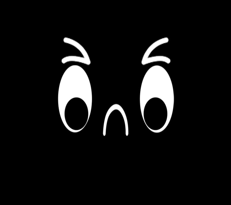 White Eyes on Black Background