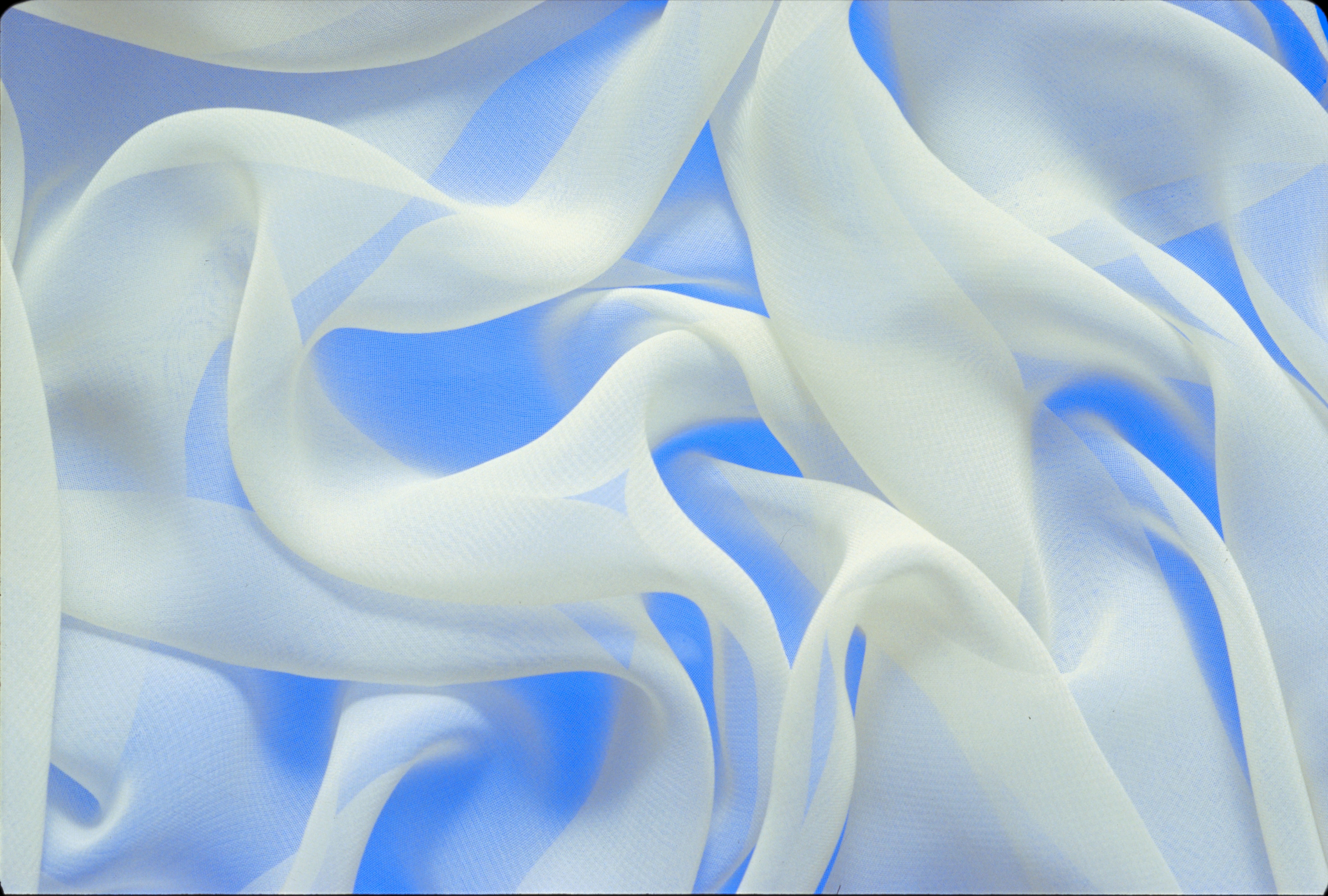 white fabric with blue light