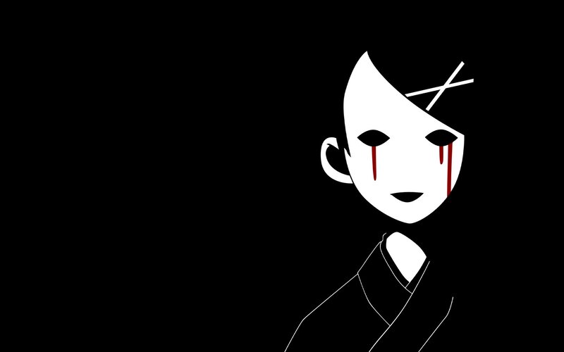 White-faced Character — Black, Dark, Dramatic