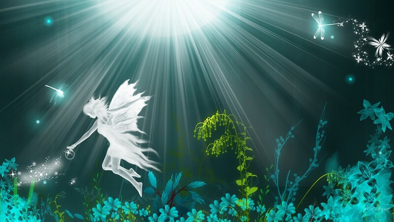 White Fairy in Forest
