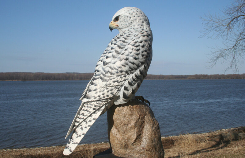 White Falcon Statue
