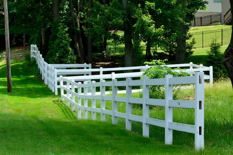 White Fence in Yard