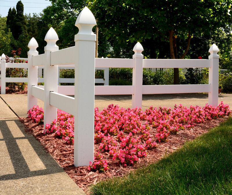 White Fence with Flowers